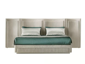 SHELL - Fabric double bed with upholstered headboard _ Siwa Soft Style